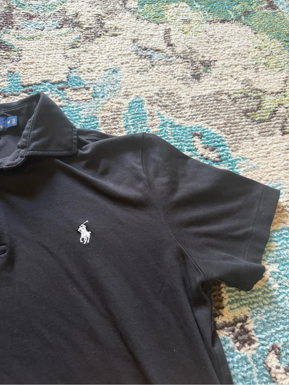 Polo Ralph Lauren Pima Soft Touch Black Shirt Men’s Medium 100% Cotton Classic